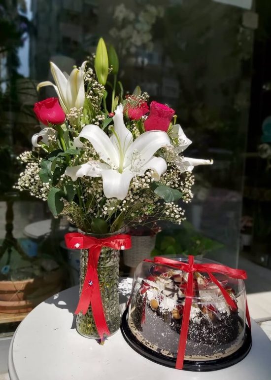 Happy Birthday Flowers + Cake