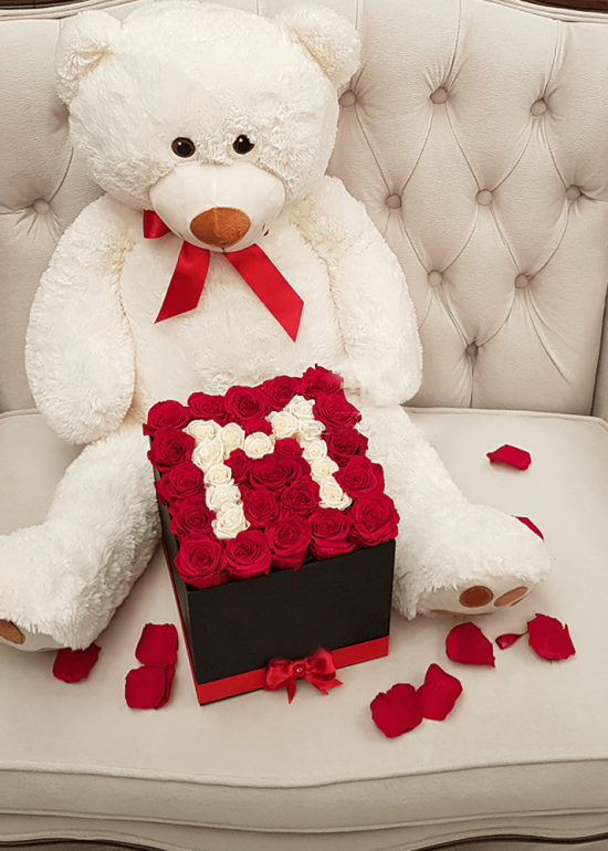 Huge Bear And Roses Box