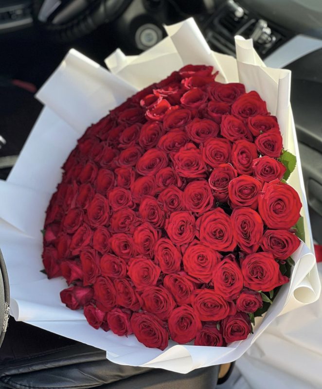 VIP 101 Red Roses V4 Local Florist Istanbul Send Flower Same Day