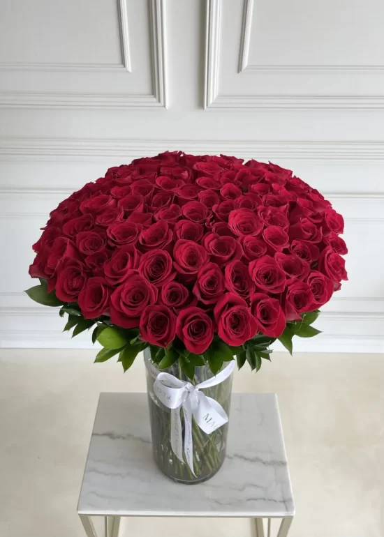 101 Red Roses Vase