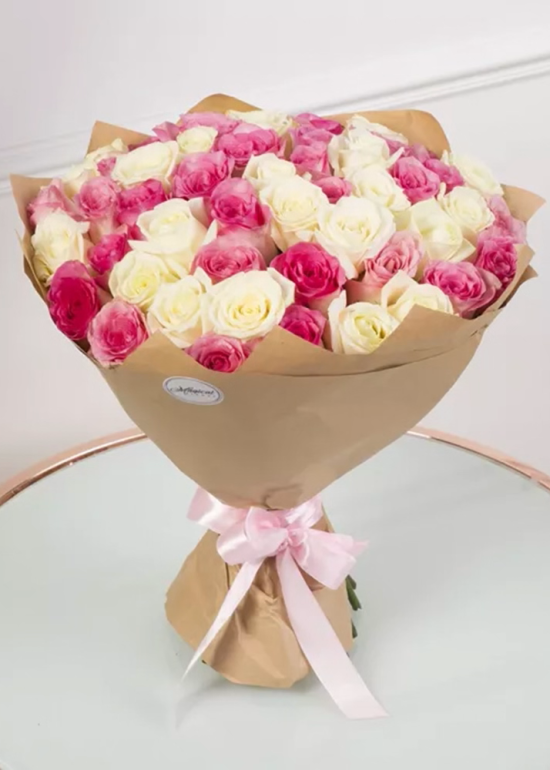 51 Pink White Roses