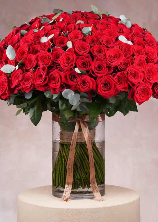 201 Red Roses Vase