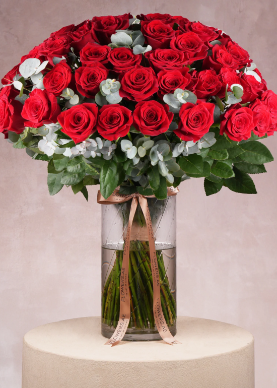51 Red Roses Vase