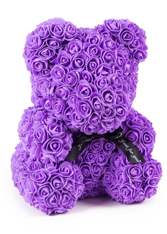 Purple Teddy Rose Bear