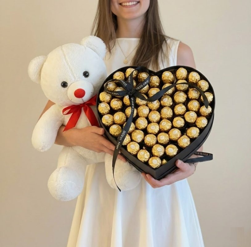 Teddy Bear - Heart Shape Ferrerocher