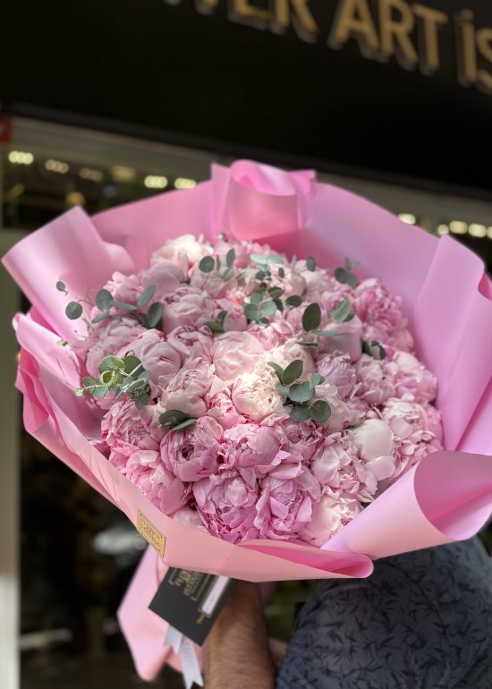 The Istanbul Peony Bouquet – 60 Peonies