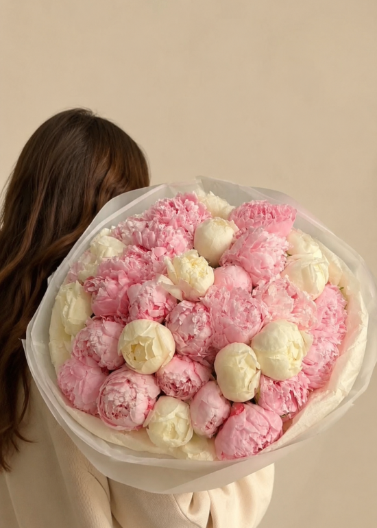 Luxury Pink & White Peony Bouquet